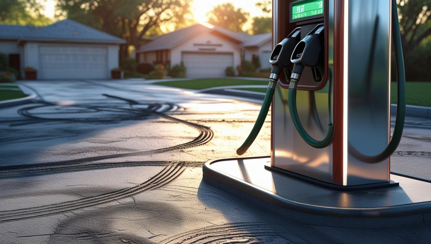 petrol pump driveway